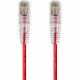 Monoprice SlimRun Cat6 28AWG UTP Ethernet Network Cable, 3ft Red - 3 ft Category 6 Network Cable for Network Device - First End: 1 x RJ-45 Male Network - Second End: 1 x RJ-45 Male Network - Patch Cable - Red 14806