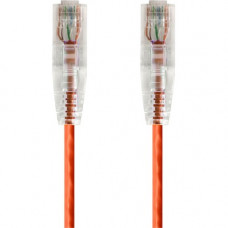 Monoprice SlimRun Cat6 28AWG UTP Ethernet Network Cable, 3ft Orange - 3 ft Category 6 Network Cable for Network Device - First End: 1 x RJ-45 Male Network - Second End: 1 x RJ-45 Male Network - Patch Cable - Orange 14807