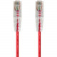 Monoprice SlimRun Cat6 28AWG UTP Ethernet Network Cable, 5ft Red - 5 ft Category 6 Network Cable for Network Device - First End: 1 x RJ-45 Male Network - Second End: 1 x RJ-45 Male Network - Patch Cable - Red 14810