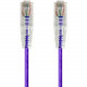 Monoprice SlimRun Cat6 28AWG UTP Ethernet Network Cable, 7ft Purple - 7 ft Category 6 Network Cable for Network Device - First End: 1 x RJ-45 Male Network - Second End: 1 x RJ-45 Male Network - Patch Cable - Purple 14817