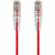 Monoprice SlimRun Cat6 28AWG UTP Ethernet Network Cable, 14ft Red - 14 ft Category 6 Network Cable for Network Device - First End: 1 x RJ-45 Male Network - Second End: 1 x RJ-45 Male Network - Patch Cable - Red 14822