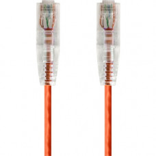 Monoprice SlimRun Cat6 28AWG UTP Ethernet Network Cable, 14ft Orange - 14 ft Category 6 Network Cable for Network Device - First End: 1 x RJ-45 Male Network - Second End: 1 x RJ-45 Male Network - Patch Cable - Orange 14823