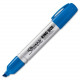 Newell Rubbermaid Sharpie King-Size Permanent Markers - Chisel Marker Point Style - Blue - Silver Aluminum Barrel - 12 / Dozen - TAA Compliance 15003