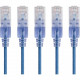 Monoprice 5-Pack, SlimRun Cat6A Ethernet Network Patch Cable, 7ft Blue - 7 ft Category 6a Network Cable for PC, Server, Printer, Router, Network Media Player, VoIP Device, Network Device - First End: 1 x RJ-45 Male Network - Second End: 1 x RJ-45 Male Net