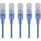 Monoprice 5-Pack, SlimRun Cat6A Ethernet Network Patch Cable, 7ft Blue - 7 ft Category 6a Network Cable for PC, Server, Printer, Router, Network Media Player, VoIP Device, Network Device - First End: 1 x RJ-45 Male Network - Second End: 1 x RJ-45 Male Net