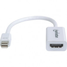 Manhattan Mini-DisplayPort to HDMI Adapter - 6.70" HDMI/Mini DisplayPort A/V Cable for Audio/Video Device - First End: 1 x Mini DisplayPort Male Digital Audio/Video - Second End: 1 x HDMI Female Digital Audio/Video - 10.8 Gbit/s - Supports up to 1920