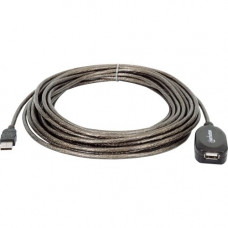 Manhattan Hi-Speed USB 2.0 Active Extension Cable - 33&#39;&#39; - A Male to A Female - USB - Extension Cable - 33 ft - 1 x Type A Male USB - 1 x Type A Female USB 151573