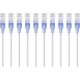 Monoprice 10-Pack, SlimRun Cat6A Ethernet Network Patch Cable, 10ft White - 10 ft Category 6a Network Cable for PC, Server, Printer, Router, Network Media Player, VoIP Device, PoE-enabled Device, Network Device - First End: 1 x RJ-45 Male Network - Second
