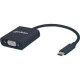 Manhattan Superspeed+ USB-C 3.1 to VGA Converter - C Male to VGA Female - Black 151771