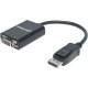 Manhattan DisplayPort to VGA Converter Cable - 5.91" DisplayPort/VGA Video Cable for Monitor, Video Device, Projector, Notebook, Desktop Computer - First End: 1 x DisplayPort Male Digital Video - Second End: 1 x HD-15 Female VGA - 1.35 GB/s - Support