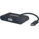 Manhattan SuperSpeed 3.1 USB-C to VGA Docking Converter - for Notebook/Tablet PC/Desktop PC - USB Type C - 2 x USB Ports - VGA - Wired 152044