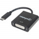 Manhattan SuperSpeed+ USB-C 3.1 to DVI Converter - C Male to DVI Female, Black 152051
