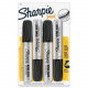 Newell Rubbermaid Sharpie King-Size Permanent Markers - Chisel Marker Point Style - Black - Aluminum Barrel - 4 / Pack - TAA Compliance 15661PP