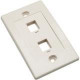 Intellinet Network Solutions 2 Outlet Wall Plate, Ivory - Flush Mount 162838