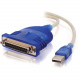 C2g 6ft USB to DB25 Parallel Printer Adapter Cable - RJ-45, 110-punchdown" 16899