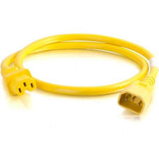 C2g 10ft 14AWG Power Cord (IEC320C14 to IEC320C13) - Yellow - For PDU, Switch, Server - 250 V AC / 15 A - Yellow - 10 ft Cord Length 17568