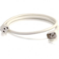 C2g 10ft 14AWG Power Cord (IEC320C14 to IEC320C13) - White - For PDU, Switch, Server - 250 V AC / 15 A - White - 10 ft Cord Length 17569