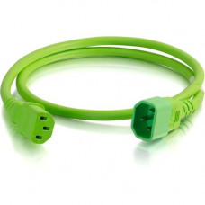 C2g 5ft 18AWG Power Cord (IEC320C14 to IEC320C13) - Green - For PDU, Switch, Server - 250 V AC / 10 A - Green - 5 ft Cord Length 17501