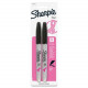 Newell Rubbermaid Sharpie Fine Point Pink Ribbon Markers - Fine Marker Point - Black - 2 / Pack - TAA Compliance 1801743