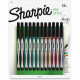 Newell Rubbermaid Sharpie Pen - Fine Point - Fine Pen Point - Black, Blue, Turquoise, Green, Clover, Orange, Hot Pink, Red, Purple, Coral - Black Barrel - 12 / Pack - TAA Compliance 1802226
