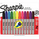 Newell Rubbermaid Sharpie Brush Tip Permanent Marker - Brush Marker Point Style - Black, Blue, Green, Magenta, Orange, Purple, Red, Turquoise, Lime, Brown, Yellow, ... - 12 / Pack - TAA Compliance 1810704