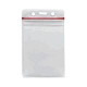 Brady Vertical Top-Load Badge Holder - 4.87" x 3" - Vinyl - 100 Pack - Clear - TAA Compliance 1815-1110
