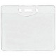 Brady Horizontal Top-Load Badge Holder - 3.5" x 4.25" - Vinyl - 100 / Pack - Clear - TAA Compliance 1815-1200