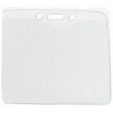 Brady Horizontal Top-Load Badge Holder - 3.87" x 4.18" - Vinyl - 100 / Pack - Clear - TAA Compliance 1815-1400