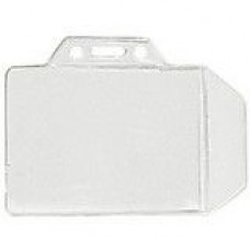 Brady Horizontal Side-Load Badge Holder - 3.12" x 3.5" - Vinyl - 100 / Pack - Clear 1840-1000