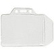 Brady Horizontal Side-Load Badge Holder - 3.12" x 3.5" - Vinyl - 100 / Pack - Clear 1840-1000