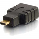 C2g HDMI Micro to HDMI Adapter - Female to Male - 1 x HDMI Female Digital Audio/Video - 1 x HDMI (Micro Type D) Male Digital Audio/Video - Black 18407
