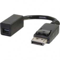 C2g DisplayPort to Mini DisplayPort Adapter - DP to Mini DP - M/F Black - DisplayPort for Audio/Video Device - 1 x DisplayPort Male Digital Audio/Video - 1 x Mini DisplayPort Female Digital Audio/Video - Black 18412