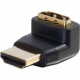 C2g HDMI to HDMI 90&deg; Up Adapter - Male to Female - 1 x HDMI Male Digital Audio/Video - 1 x HDMI Female Digital Audio/Video - Black - RoHS Compliance 18413