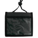 Brady Neck Wallet - 4.5" x 4" - Nylon, Vinyl - 100 / Pack - Black, Clear 1860-2601