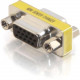 C2g HD15 VGA F/F Mini Gender Changer (Coupler) - 1 x HD-15 Female - 1 x DB-15 Female - Silver, Yellow 18962