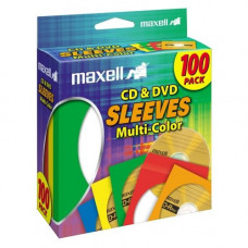 Maxell Multi-Color CD & DVD Sleeve - Plastic - Assorted 190132