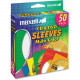 Maxell CD-401 Multi-Color CD & DVD Sleeve - Sleeve - Plastic - Assorted, Clear 190134