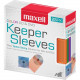 Maxell CD/DVD Keeper Sleeves - Color (25 Pack) - Sleeve - Plastic - Assorted 190151