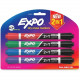 Newell Rubbermaid Expo 2-in-1 Dry Erase Markers - Chisel Marker Point Style - Assorted - 4 / Pack 1944655