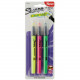 Newell Brands Sharpie Clear View Highlighter Stick, Chisel Point, Assorted Colors, Pack Of 3 - Chisel Marker Point Style - Green - 3 Card - TAA Compliance 1950748