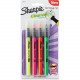 Newell Rubbermaid Sharpie Clear View Highlighter - Fine Marker Point - Chisel Marker Point Style - Fluorescent Green, Fluorescent Orange, Fluorescent Pink, Fluorescent Yellow - 4 / Pack - TAA Compliance 1950749