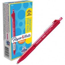 Newell Rubbermaid Paper Mate Inkjoy 300 RT Ballpoint Pens - 1 mm Pen Point Size - Red - Red Barrel - 12 / Dozen 1951258