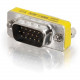 C2g HD15 VGA M/F Mini Port Saver Adapter - 1 x HD-15 Male - 1 x DB-15 Female - Silver, Yellow 19942