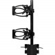 Ergotech Dual 200 Series Articulating LCD Monitor Arm - 16" pole - Black - Vertical - Flush Mount - Dual w/Adjustable Pivots 200-F28-B11-AP