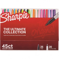 Newell Rubbermaid Sanford Sharpie Ultimate Coll. Permanent Markers - Ultra Fine, Fine Marker Point - 44 / Box - TAA Compliance 2011580