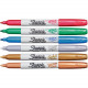 Newell Rubbermaid Sharpie Metallic Permanent Marker - Fine Pen Point - Bold Marker PointAlcohol Based Ink - 6 / Set - TAA Compliance 2029678