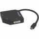 Manhattan 3-in-1 4K Mini DisplayPort to HDMI/DVI/VGA Female Adapter - Mini DisplayPort Male to HDMI/DVI/VGA Female - Passive - Black - Retail Blister 207720