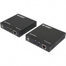 Manhattan 4K HDMI HDBaseT over Ethernet Extender Kit, Extends Up To 230&#39;&#39; at 4K and 330&#39;&#39; at 1080p - Extends Distances of 4K@30Hz up to 70 m (230 ft.) and 1080p up to 100 m (330 ft.) Using Single Ethernet Cable - Power over