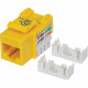 Intellinet Network Solutions Cat5e Keystone Jack, UTP, Punch-Down, Yellow - Compatible With 110 and Krone Punch-Down Tools 210133