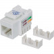 Intellinet Network Solutions Cat5e Keystone Jack, UTP, Punch-Down, White - Compatible With 110 and Krone Punch-Down Tools 210355